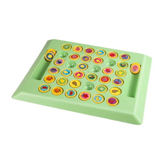 LeeQinersw Flip Chess Brain Teaser Two Player Interactive Thinking 36 Memory Cards Strategy Fruit pattern
