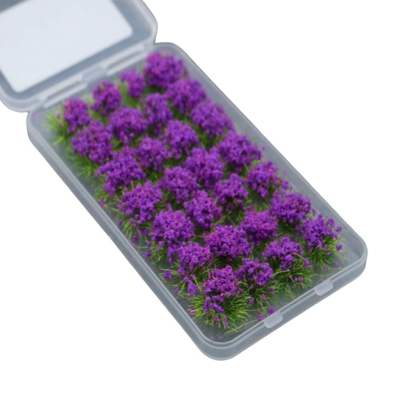LeeQinersw Flower Cluster Bushy Tufts DIY Model Scenery Vegetation groups for Dioramas Sand Violet