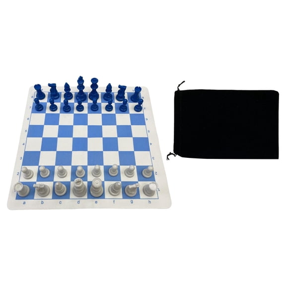 LeeQinersw Foldable Chess Game Travel Chess Set Comfortable Convenient Easy to Carry Sturdy flannel bag