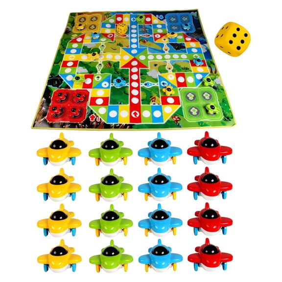 LeeQinersw Foldable Flying Chess Carpet Games Accessories with Chess Pieces Early Education
