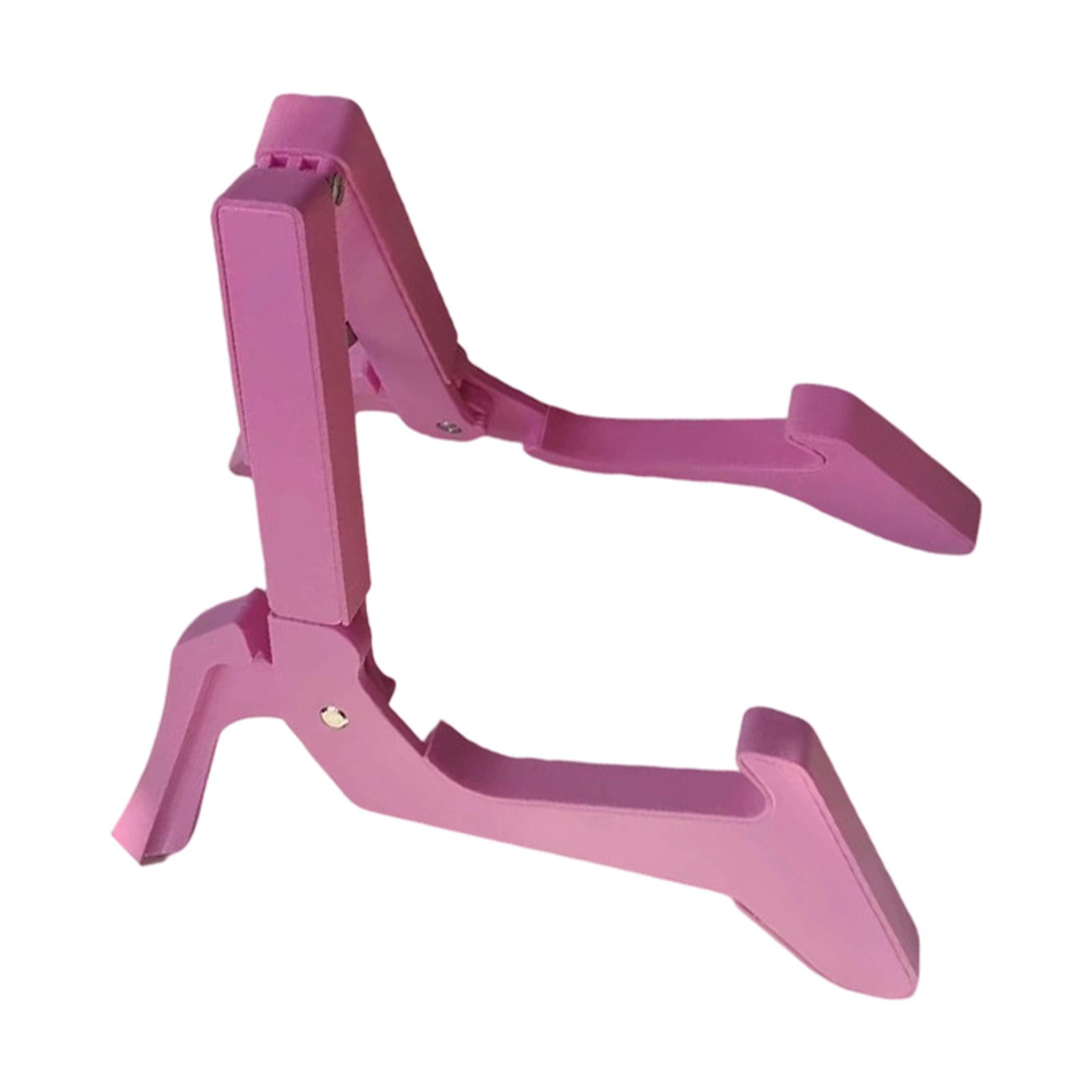 LeeQinersw Foldable Guitar Stand A Frame Versatile Anti Slip Stable Guitar Support Holder for Bass Cello Classical Electric Guitars Shop Pink
