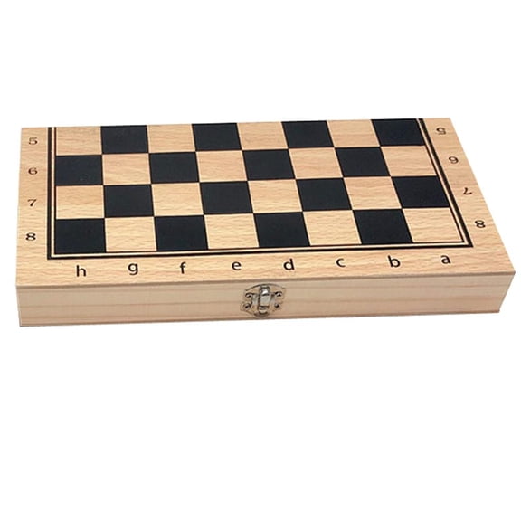 LeeQinersw Folding Chessboard Wooden Chess Set 3 1 Board Game for Chess Lovers 39x39cm