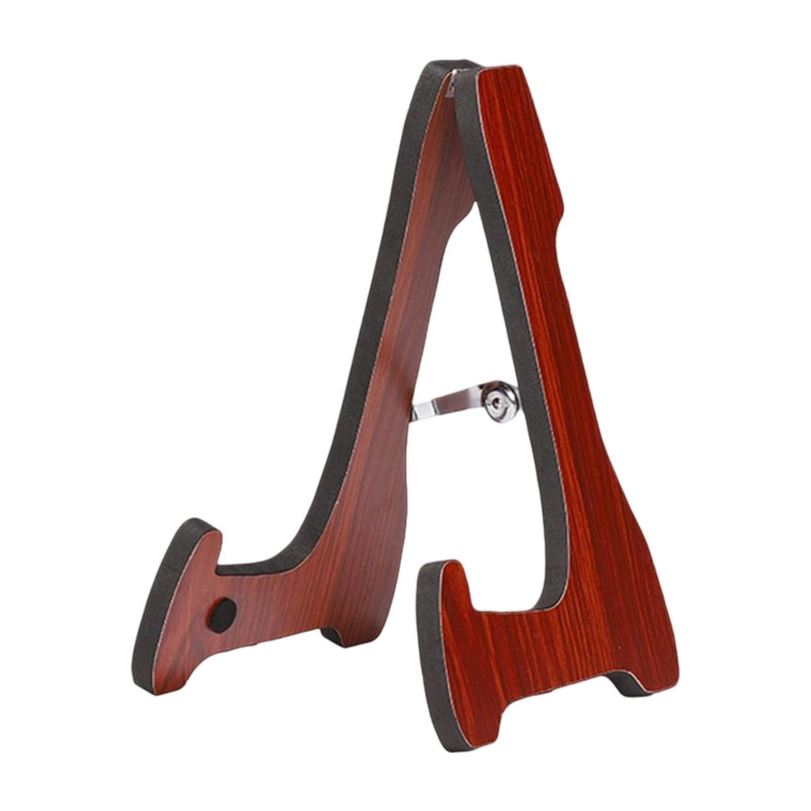 LeeQinersw Folding Guitar Stand Bracket Wooden Guitar Holder for Basses Electric Guitar Red Brown