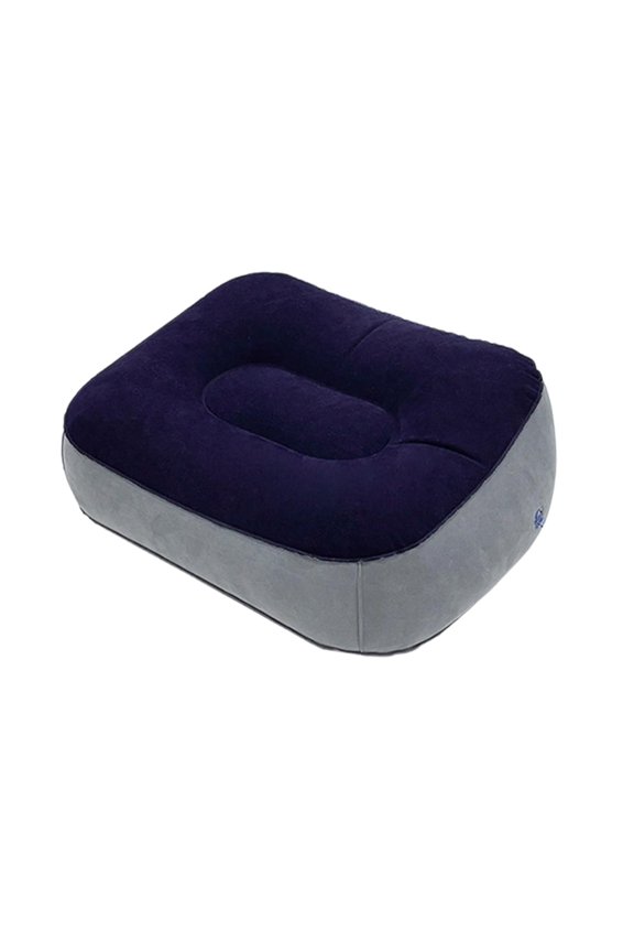 Foot Pillow Car Inflatable Travel Leg Rest Pillow for Camping Indoor Outdoor Blue Gray