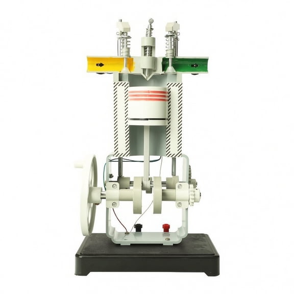 LeeQinersw Four Stroke Engine Model Mechanical Power Transparent Build Visual Teaching Tool for Science Classrooms Hobby Workbenches
