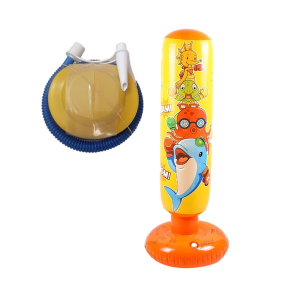 LeeQinersw Freestanding Air Bag Inflatable Boxing Bag Foldable Kids Punching Bag Inflatable yellow