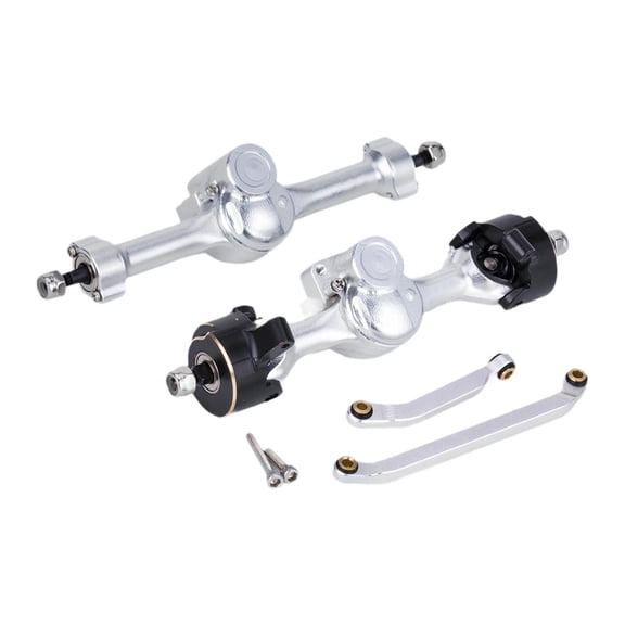 LeeQinersw Front Rear Axles Set Easy Installation Replacement for 1/30 RC Truck Crawler Silver