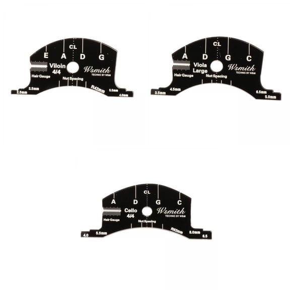 LeeQinersw Full Size 4/4 Violin Cello Fingerboard Scraper Bridge Template Reference Tool