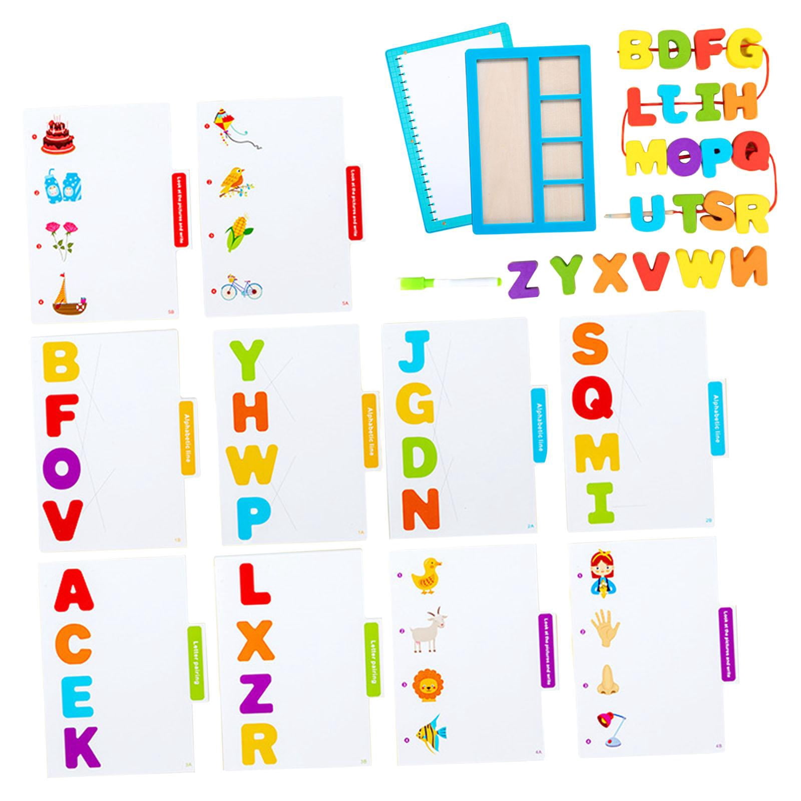 LeeQinersw Functional Matching Game Drawing Board Memory Game for Gift Interaction Activity Alphabet