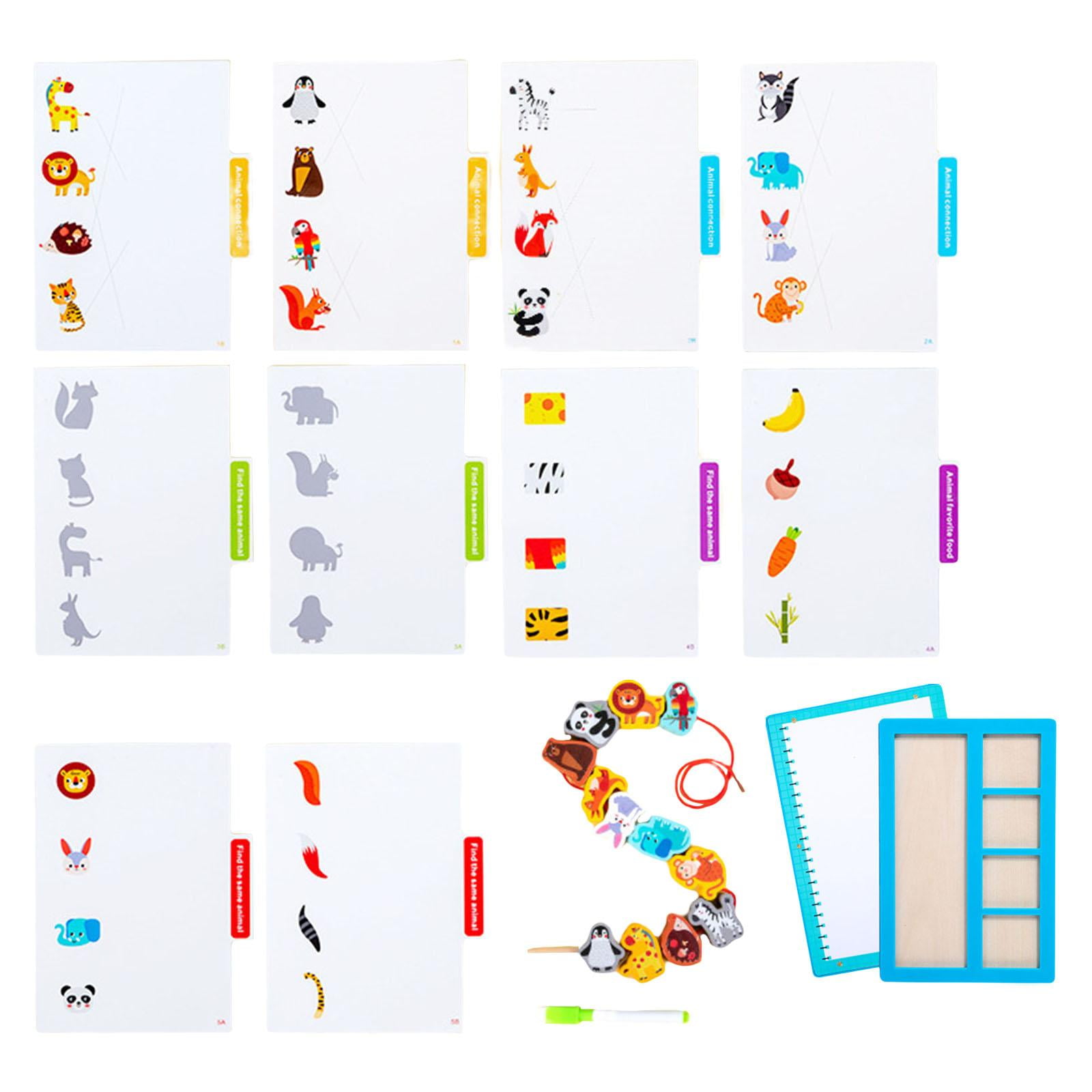 LeeQinersw Functional Matching Game Drawing Board Memory Game for Gift Interaction Activity Animal