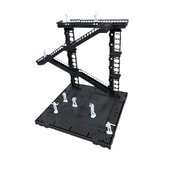 LeeQinersw Garage Battle Base Scene Show Battle Fighter Layouts for Game Charcters Style E