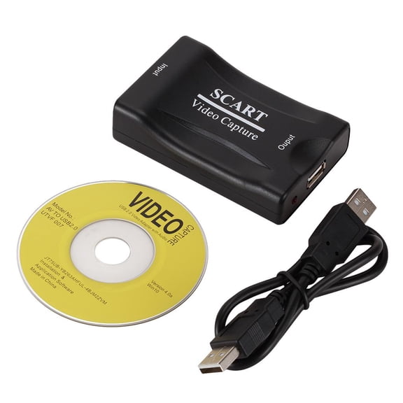 LeeQinersw Gazechimp Professional SCART To USB2.0 Video Audio Converter Adapter Grabber for
