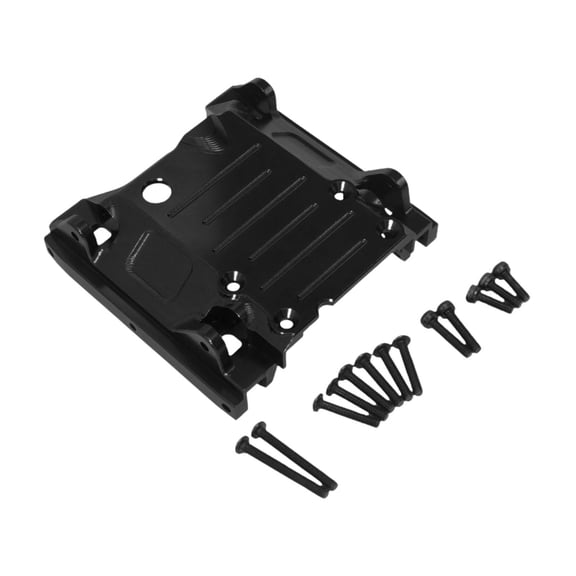 LeeQinersw Gearbox Base Aluminum Alloy Skid Plate RC Car Transmission Mount DIY Replacement Black