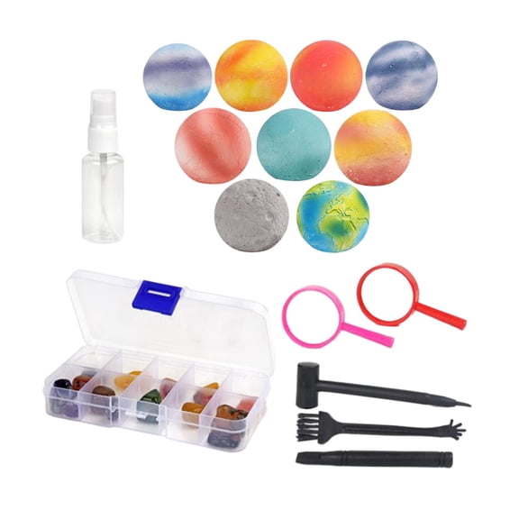 LeeQinersw Gemstone Ore Digging Kits Halloween Present Science Toys Solar System Excavating