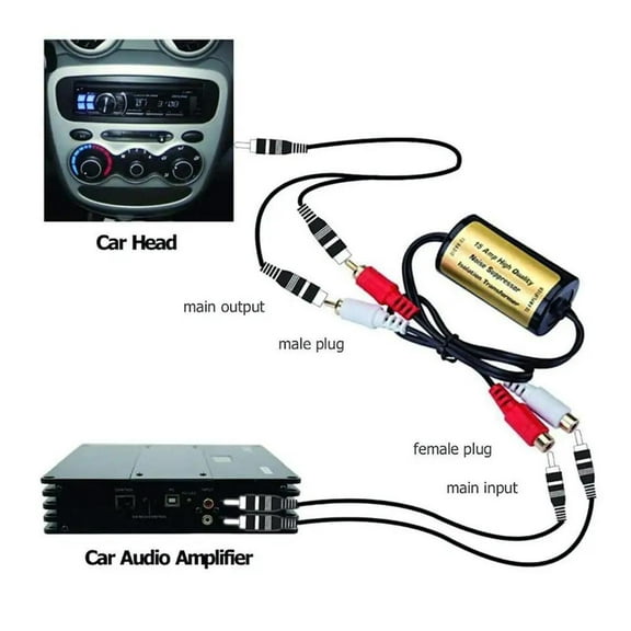 LeeQinersw Generic RCA Audio Noise 4 Channel Professional Noise Reducing Ground Loop