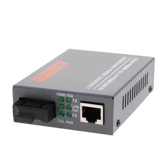 LeeQinersw Gigabit Network Media Converter 1000Mbps Single Mode Double SC Fiber Transceiver