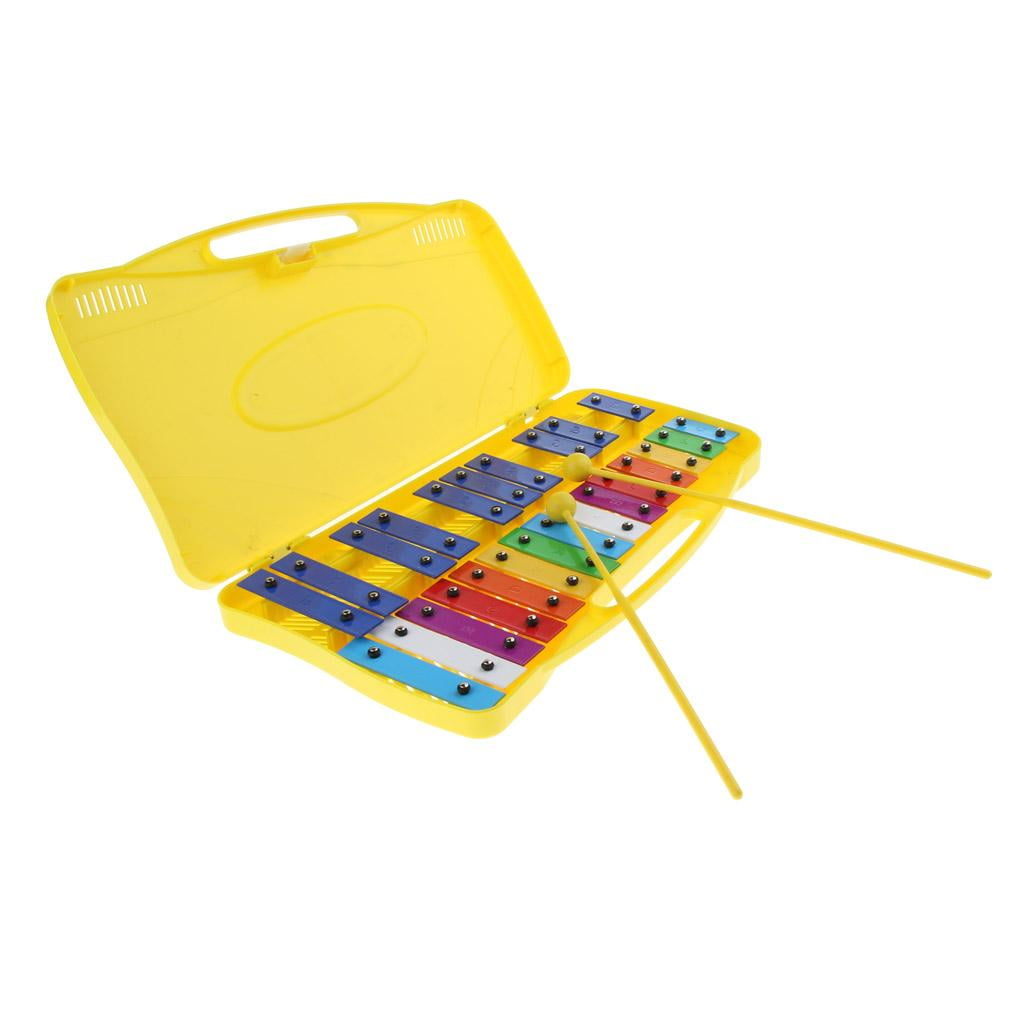 LeeQinersw Glockenspiel 25 Note Xylophone for Children with Case for Early Music Education