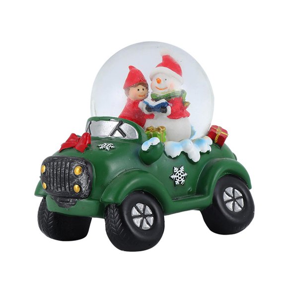 LeeQinersw Glowing Christmas Snow Globe Table Top Decoration Christmas Gift Desktop Glass
