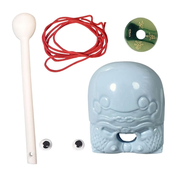 LeeQinersw Guiro Frog with Mallet Small Frog Musical Instrument for Great Gifts Blue