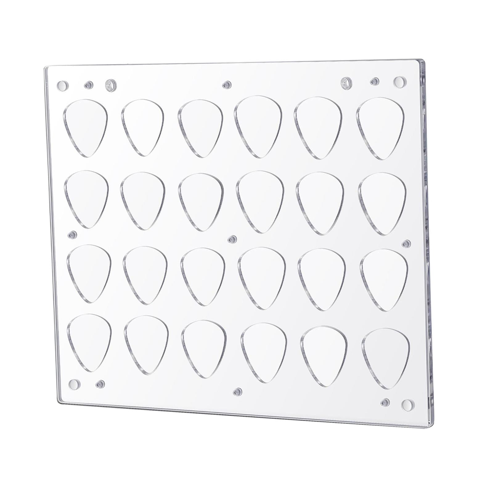 LeeQinersw Guitar Pick Holder Acrylic Display Case Decorative Home Decor Space Saving Music White