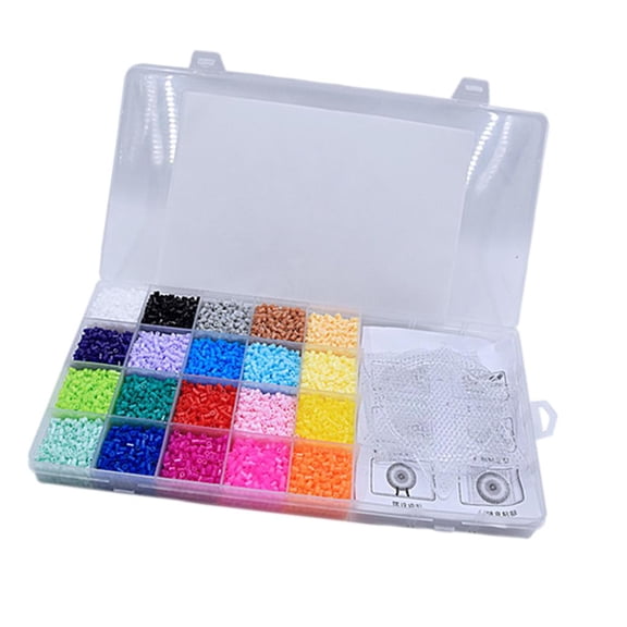LeeQinersw Hama Beads, Handmade Craft Puzzles Toys with Box Fuse Beads Craft Kit Pixel Art Bead for Kids