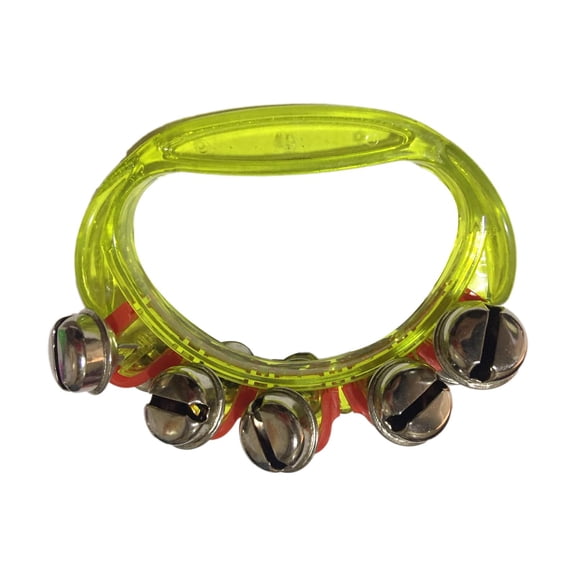 LeeQinersw Hand Tambourine Bells Shaking Rattle Mini Percussion Tambourines for Kids Adults Yellow