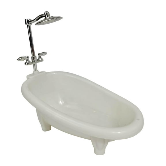 LeeQinersw Handmade Dollhouse Bathtub Dollhouse Furniture Pretend Toys Bathroom Accessories