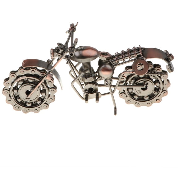 LeeQinersw Handmade Old Style Metalwork Motorcycle Riders Model Toy, Display, Birthday Gift Bronze