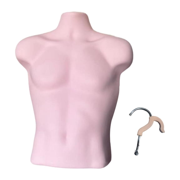 LeeQinersw Hanging Human Mannequin Men Male Half Body Torso Dress Form for Shirts Coats