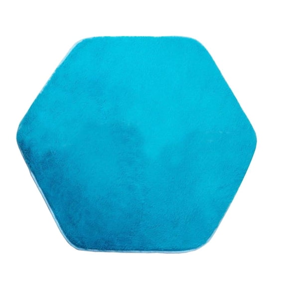 LeeQinersw Hexagonal Rug Pad Soft Shaggy Mat for Kids Playhouse Play Tent 55.12 x 47.24inch