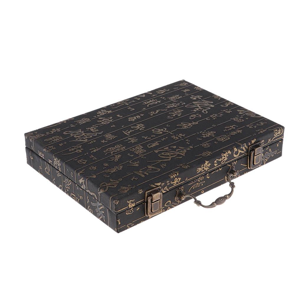 LeeQinersw High-end Rosewood Chinese Chess Set Classic Board Home Game with PU Wrapped Case