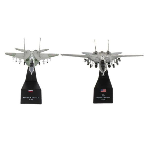 LeeQinersw Homil 1/100 Mig-29 Pejuang Russia & F-14 Kerana Pesawat Diecast Model Pesawat