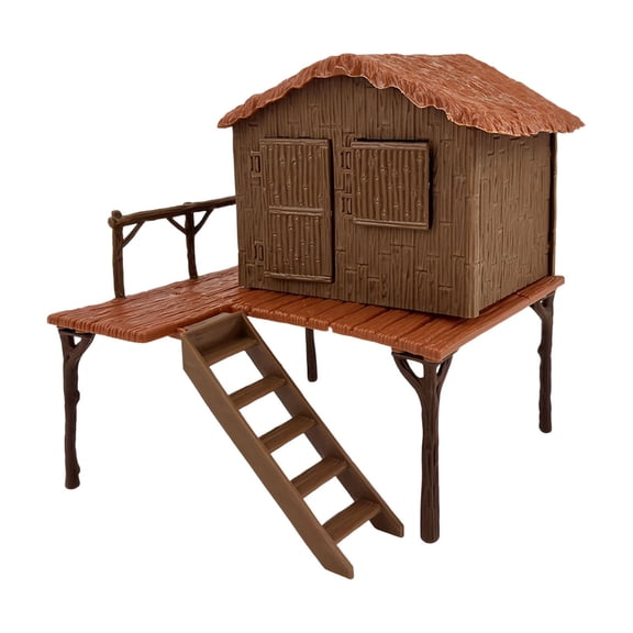 LeeQinersw House Model Building Kit Hut Thatched Roof Cottage for Micro Landscape Hobby