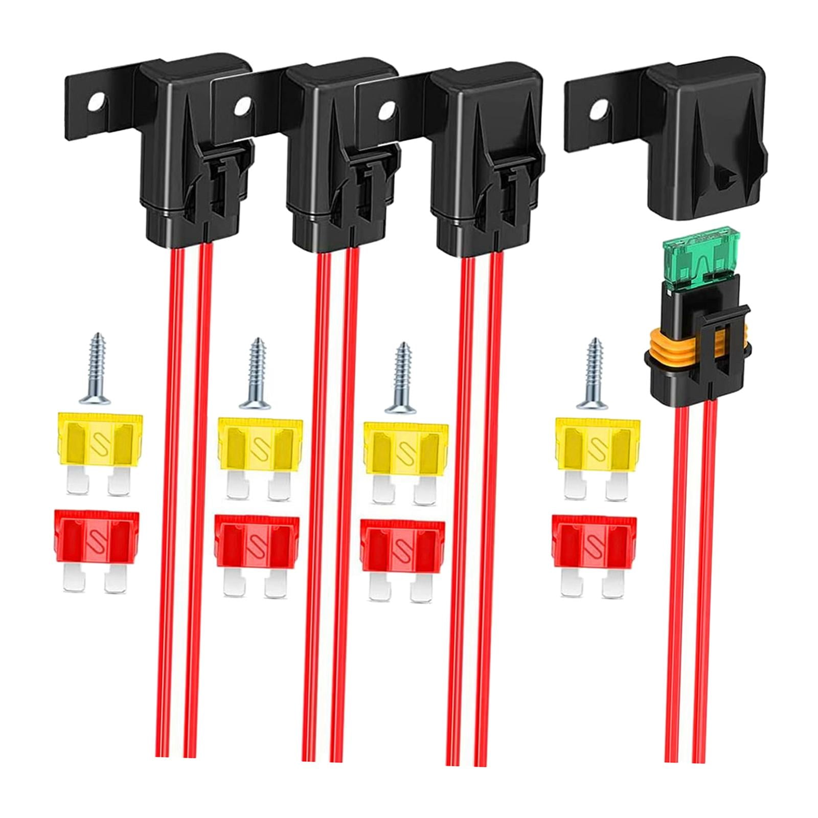 LeeQinersw Inline Fuse Holder 40A Wiring Harness for Motorcycle Marine Boat Vehicle