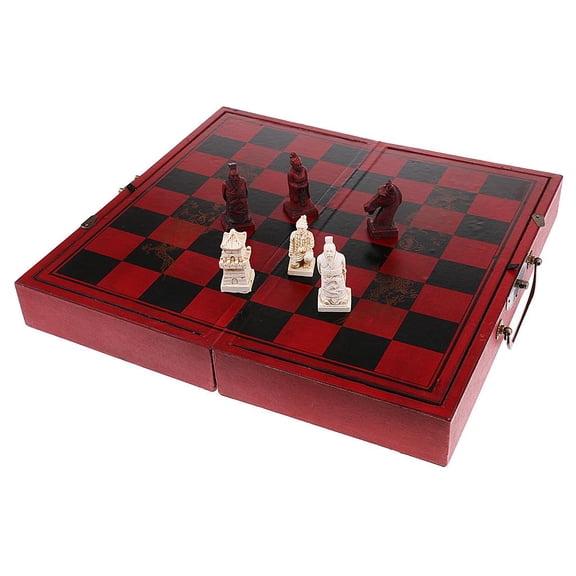 LeeQinersw International Chess Set with Folding Chess Board and Classic Handmade Standard