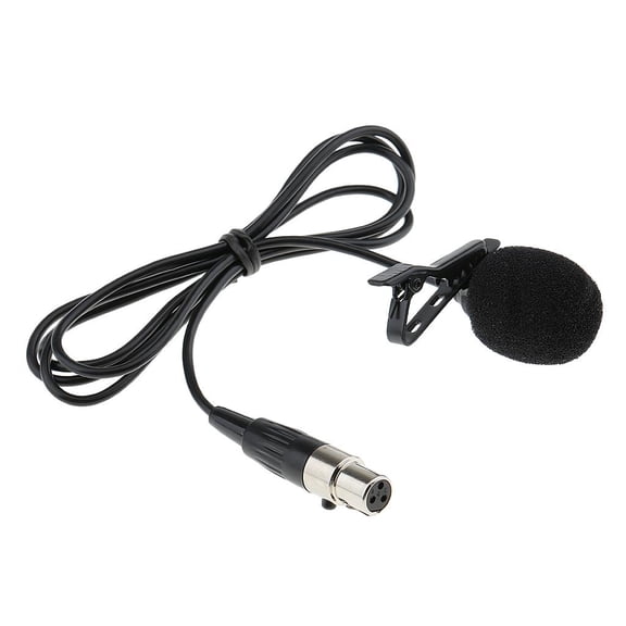LeeQinersw JY-515 Multi-function Lavalier Lapel Tie Clip-on Vacuum Tube Microphone - Black, MINI XLR 3Pin