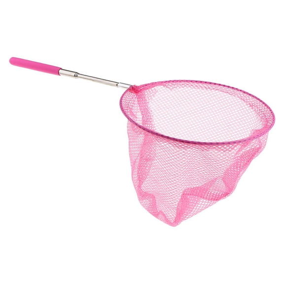 LeeQinersw Kids Catcher Net Telescopic Catching Mesh & Anti Slip Handle Outdoor Toy Pink