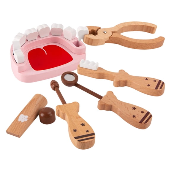 LeeQinersw Kids Doctor Pretend Play Toys Cartoon Brushing Toys for Birthday Party Girls