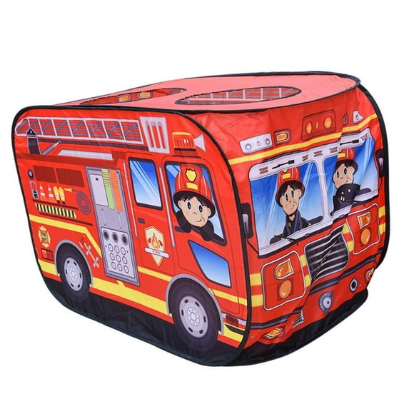 LeeQinersw Kids Play Tent Indoors Outdoors Creative Funny Up Cars Lawn Party Playground Fire Fighting Truck
