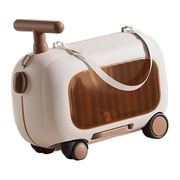 LeeQinersw Kids Suitcase Kids Roller Suitcase Hardside Luggages Suitcases Gift Child Travel Brown