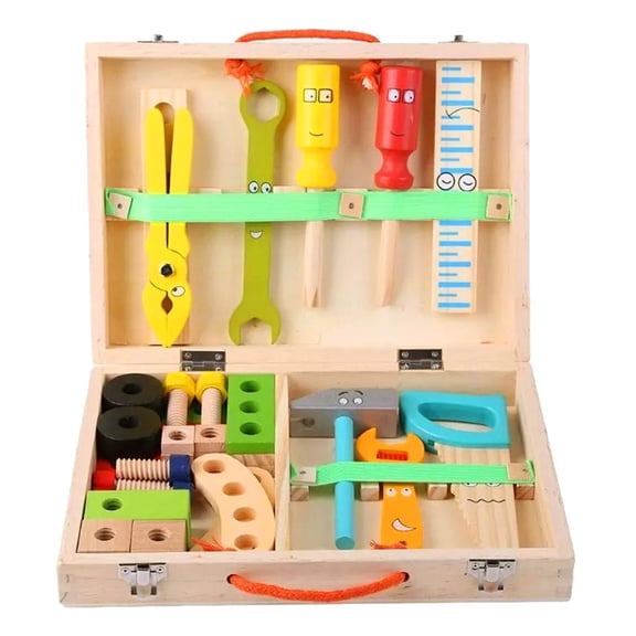 LeeQinersw Kids Wooden Tool Set Kit Educational Toys Simulation Repair Game Puzzle Toys for