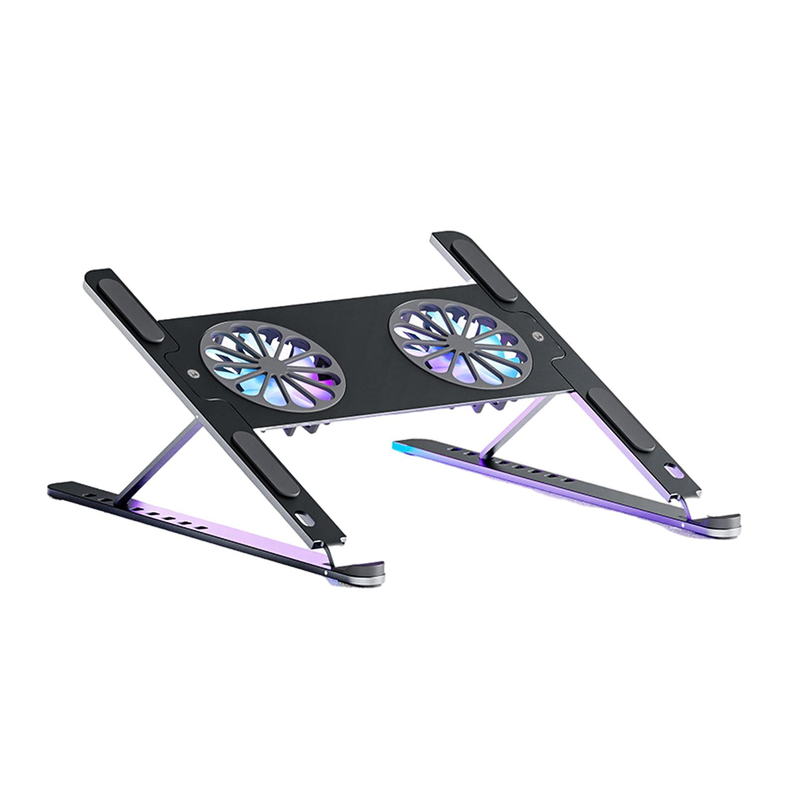 LeeQinersw Laptop Stand Portable Folding with Removable Cooling Fan for Tablet gray