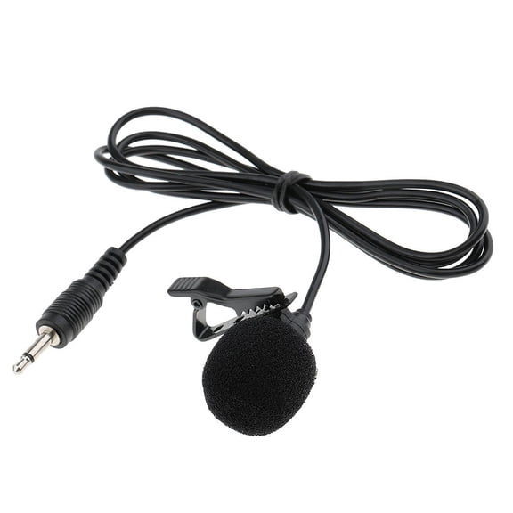 LeeQinersw Lavalier Lapel Tie Clip-on Vacuum Tube Microphone 3.5mm Straight Angle