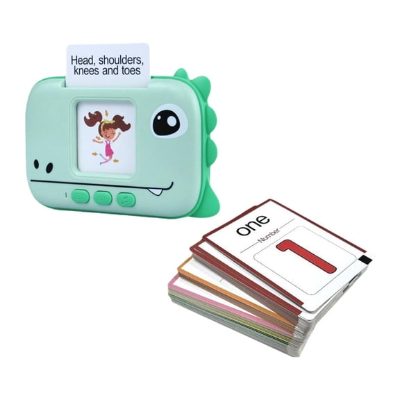LeeQinersw Leaning Machine Toy Flashcards Toy 80 Cards Development Toy Montessori Study Toy