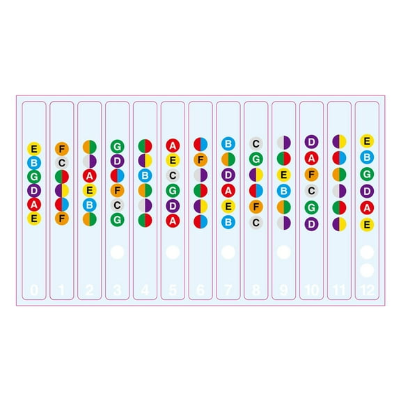 LeeQinersw Learn Guitar Fingerboard Note Decal Scale Sticker for Electric Guitar Clear