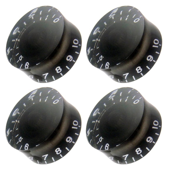 LeeQinersw Les Paul Guitar Tone& Volume Control Knobs Music Instrument Parts 4pcs Black