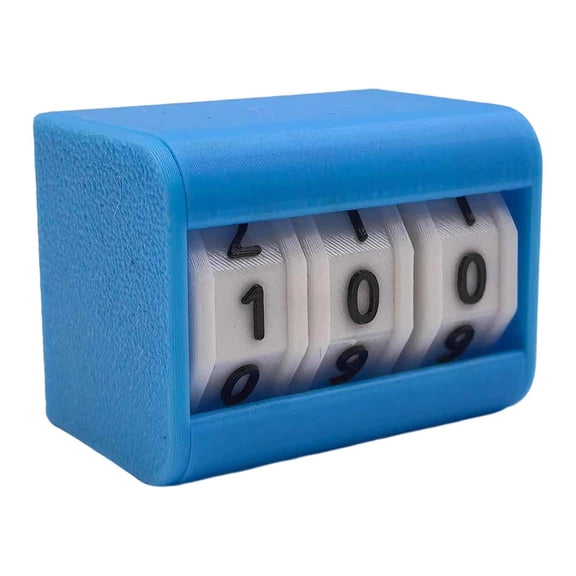 LeeQinersw Life Counter 3 Digit Number Counter 365 Days Setting Timer Exam for Daily Goals Blue