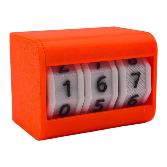 LeeQinersw Life Counter 3 Digit Number Counter 365 Days Setting Timer Exam for Daily Goals Orange
