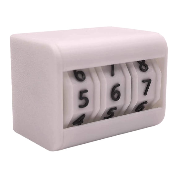 LeeQinersw Life Counter 3 Digit Number Counter 365 Days Setting Timer Exam for Daily Goals White