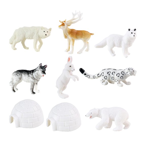 LeeQinersw Lifelike Animal Figurines Small for Kids Gift Home Desktop Decor 8Pcs